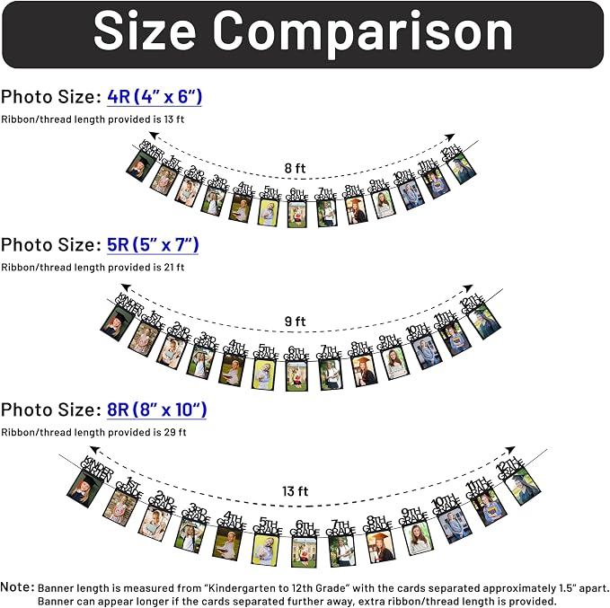 PartyHooman Graduation Photo Banner K-12, Kindergarten to 12th Grade - Image 9