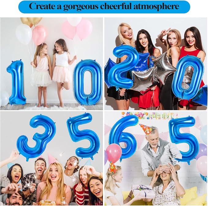 Number 55 Balloons for 55th Birthday Party Decorations, 0-100 Large No.55 - Image 7