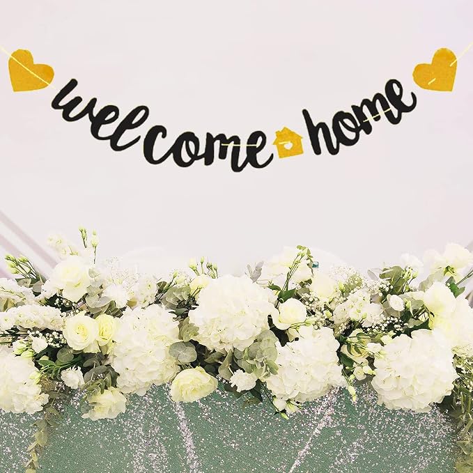 Welcome Home Banner with Two Heart and A Vivid Home Sign Flash Party Decorations - Image 6