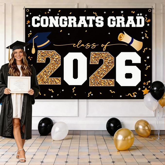 Class of 2026 Graduation Banner 47x67" by ATFUNSHOP