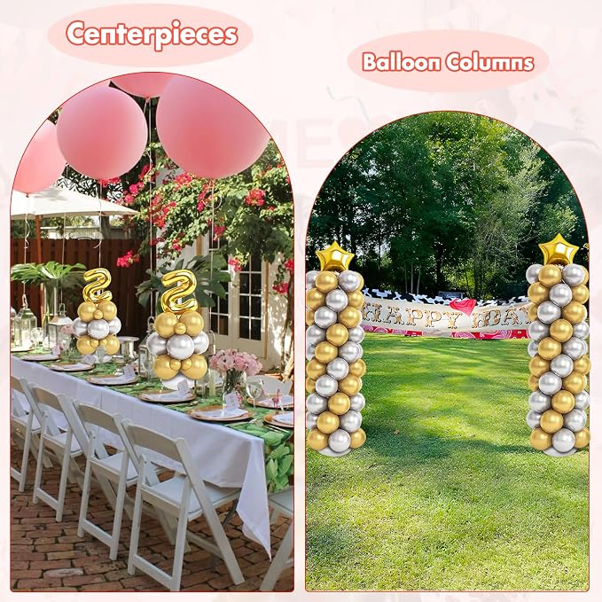 Balloon Column Stand Kit Set of 2, 56 Inch Height Adjustable Splicing Metal - Image 5