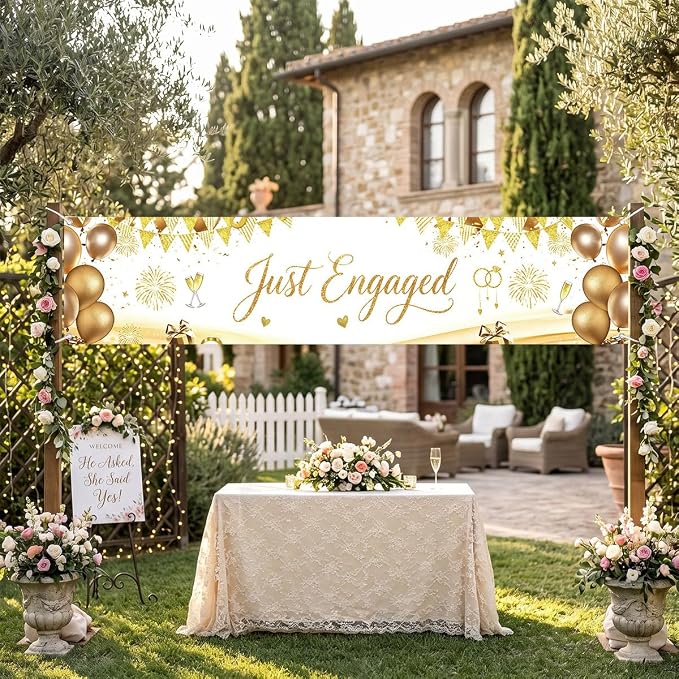Just Engaged Banner Decorations - Image 3