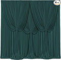 4 Panels Hunter Green Backdrop Curtains by Tao-GePartyDecorations