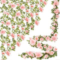 Findosom Total 12.4Ft Artificial Flowers Garlands by Findosom