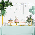 Over The Table Rod Stand with Clamps Gold Table Arch Banner Stand | Adjustable by Xiomot