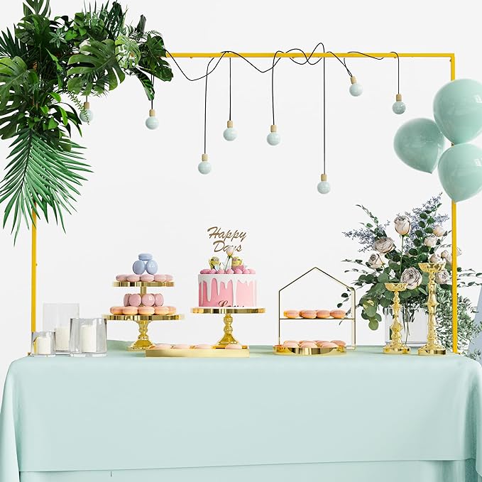 Over The Table Rod Stand with Clamps Gold Table Arch Banner Stand | Adjustable by Xiomot