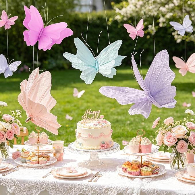 3D Hanging Butterfly Decorations, Butterfly Birthday Party Decorations - Image 6