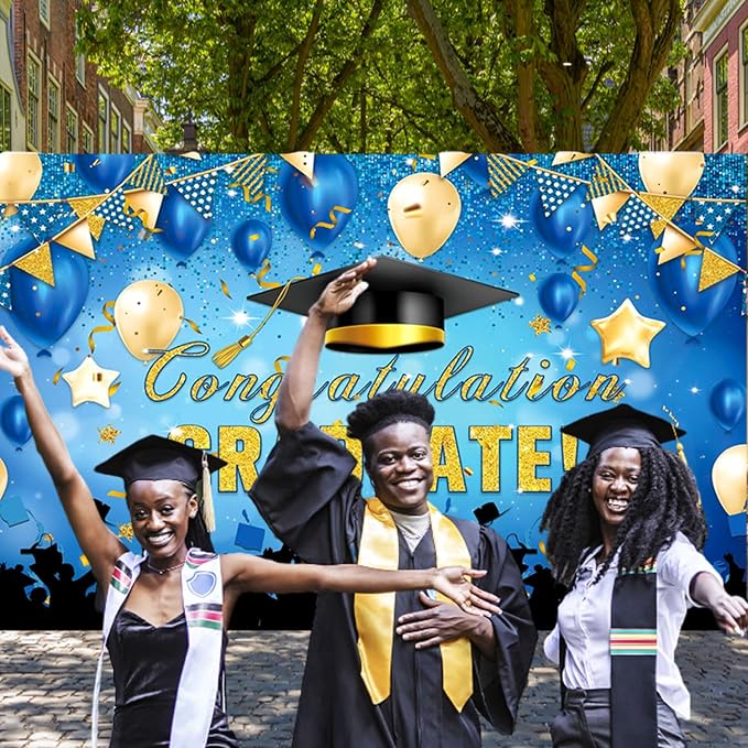 Large Grad Congratulations Banner Graduation Decorations Class of 2026 | 72x44 - Image 6