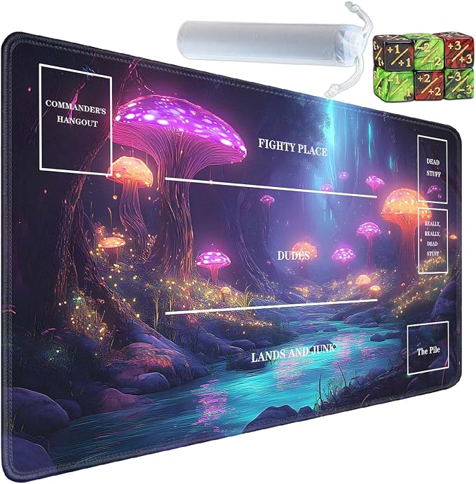 for TCG Playmat with Zones, Non-Slip Rubber Bottom Trading Card Game Mat with by Unknown