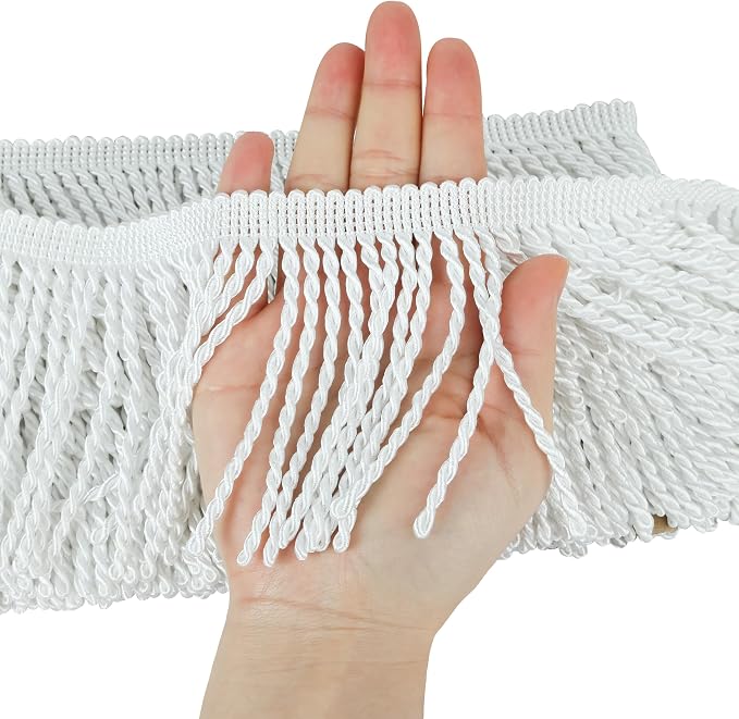 5 Yard Curtain Bullion Fringe Trim-Rayon Tassel Embellishments | 4 Inch Wide - Image 2