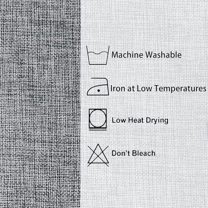 Hiasan Faux Linen Rectangle Tablecloth - Wrinkle and Stain Resistant Washable Table Cloth for Kitchen Dining Room Holiday Table Cover for Dinner, Grey, 60 x 140 Inch