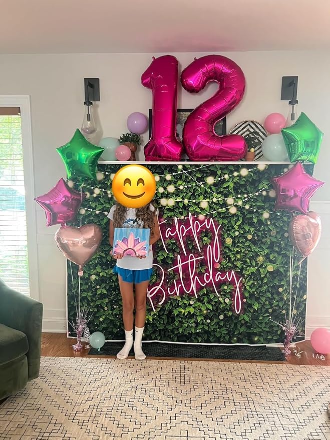 2 Balloon Numbers Birthday Decorations, 40In Rose Purple Balloons - Image 4
