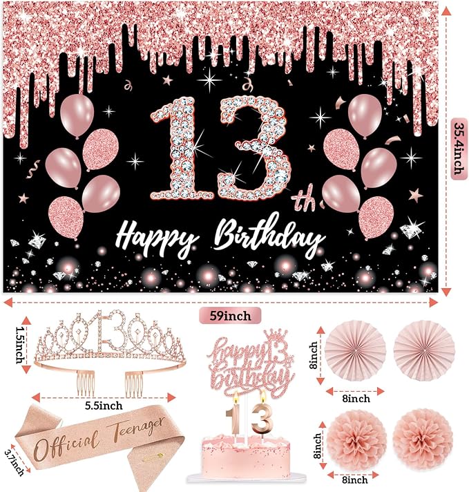 51Pcs 13th Birthday Decorations - Image 5
