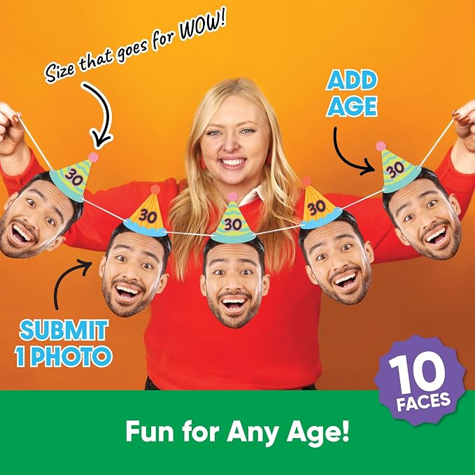Custom Photo & Age Party Time Birthday Party Decor - Image 3