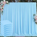 30 ft x 10 ft Wrinkle Free Baby Blue Backdrop Curtains by Outpain