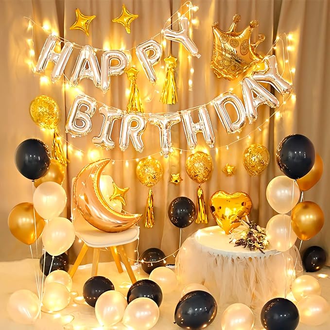 16 Inch Silver Happy Birthday Balloons Banner, Aluminum Foil Letters Happy - Image 2