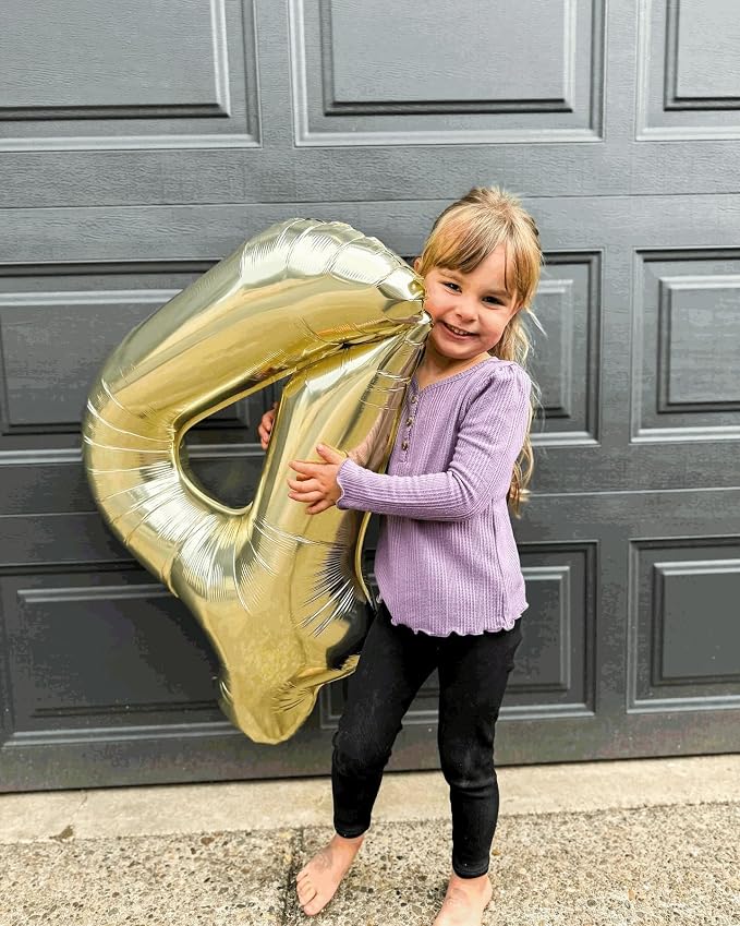Light Gold Number 3 Balloon 40 Inch, 3rd Birthday Decorations Men Women | Foil - Image 8