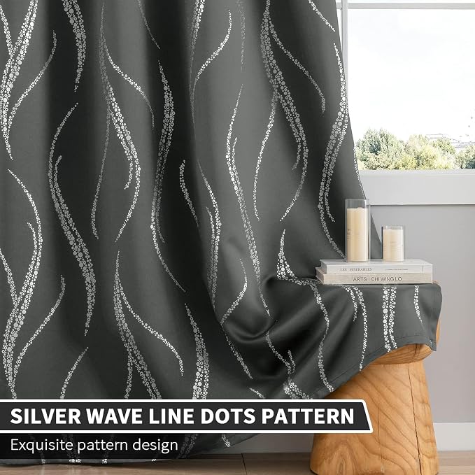 Yakamok Dark Grey Blackout Curtains - Image 6