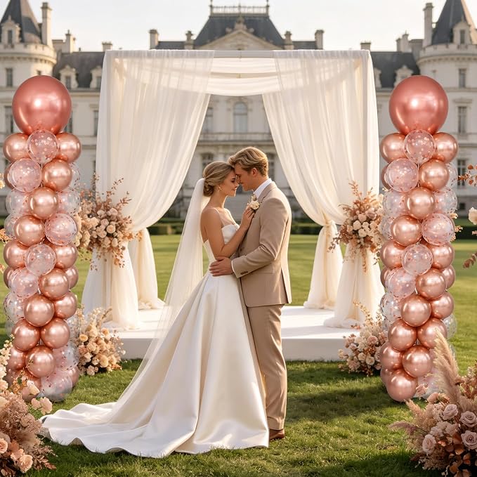 Rose Gold Balloon Column Stand Kit Set of 2 - Image 2