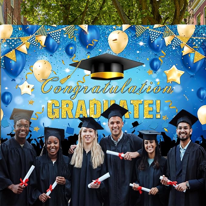 Large Grad Congratulations Banner Graduation Decorations Class of 2026 | 72x44 - Image 4