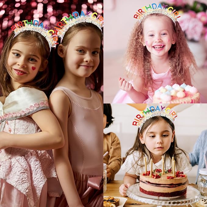CIEHER Birthday Girl Headband Birthday Crown - Image 3