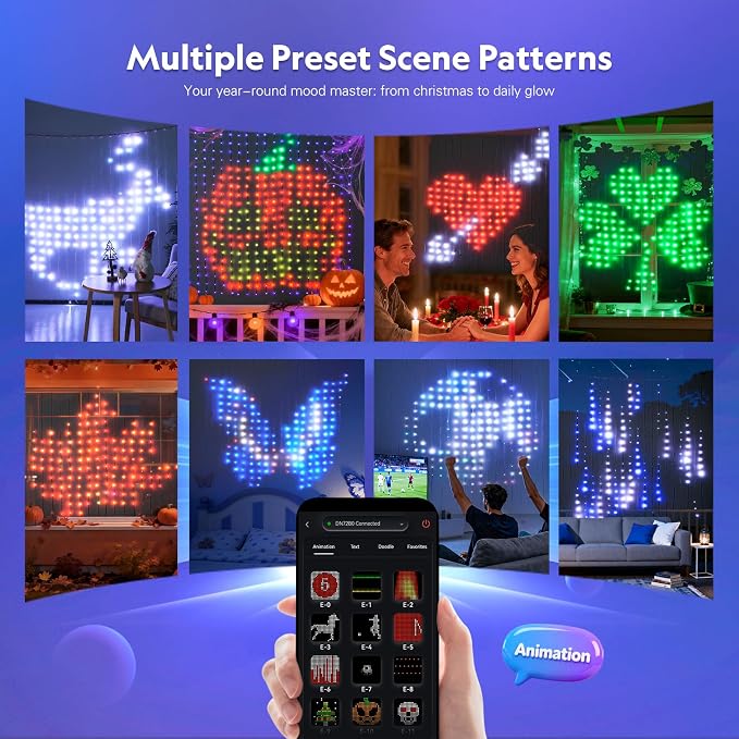 JMEXSUSS 400 LED Smart Curtain Lights - Image 3