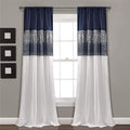 Lush Decor Night Sky Window Curtain Panel, Single 42"W x 84"L Navy & White by LushDecor