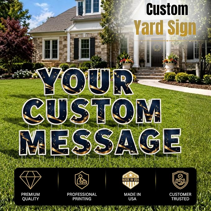 Custom Large lawn letters with stakes by BCB | Lawn Sign Printed in USA | 24 - Image 2