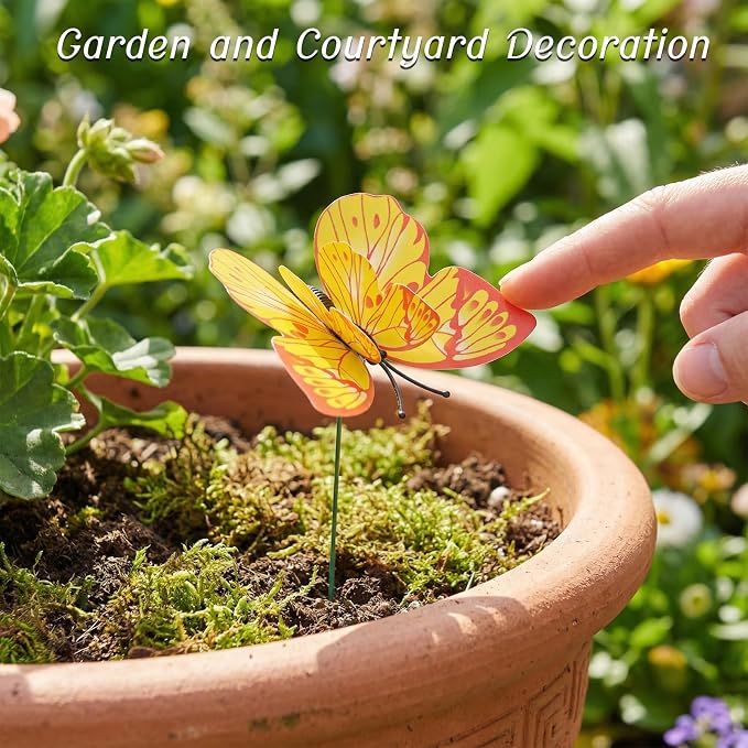 30PCS Butterfly Decorations Outdoor Butterfly Garden Picks - Image 4