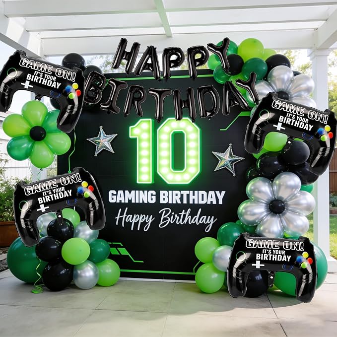 Black Happy Birthday Balloons - Image 2