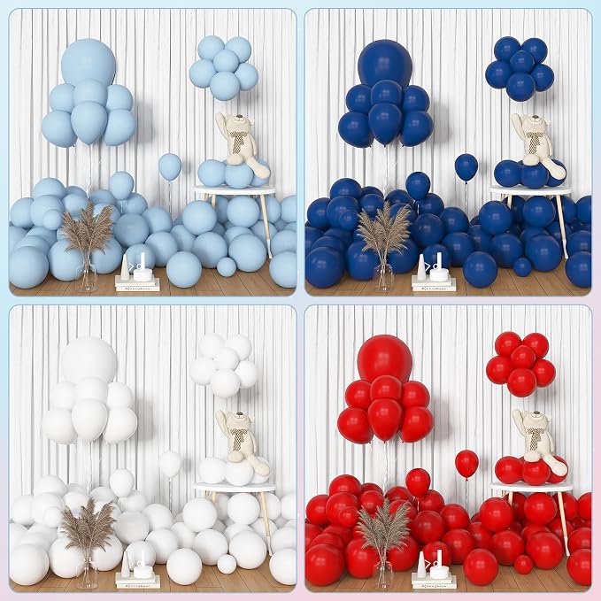 Amandir 153pcs Red White and Blue Balloons Arch Garland Kit, Different Sizes 18 - Image 5