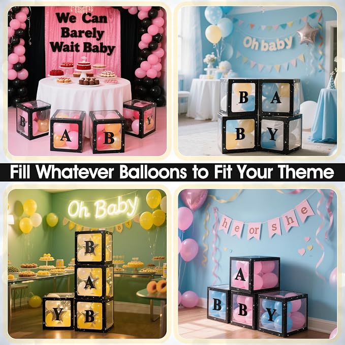 Ledido Baby Boxes with Letters for Baby Shower Decorations - Image 3