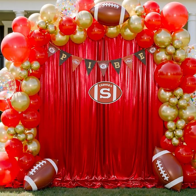 50x10ft Shimmer Red Sequin Backdrop Curtain - Image 9