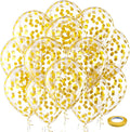 Bezente Gold Confetti Latex Party Balloons 60 Pack 12 inch | Helium Gold by Bezente