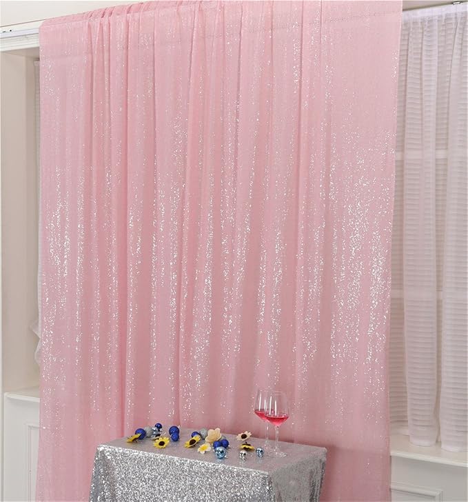 Eternal Beauty Pink 3mm Sequin Backdrop 6x6 Ft - Image 4