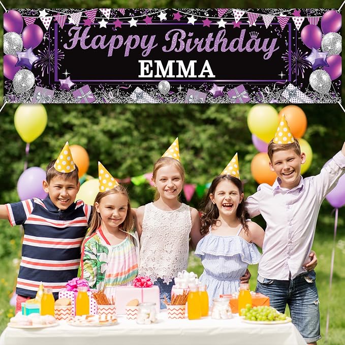 Lonfliness Personalized Birthday Banner Happy Birthday Party Decoration Custom - Image 6