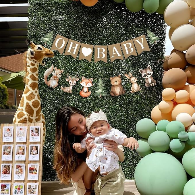 36pcs Banner for Woodland Baby Shower Cow Decorations - Image 4