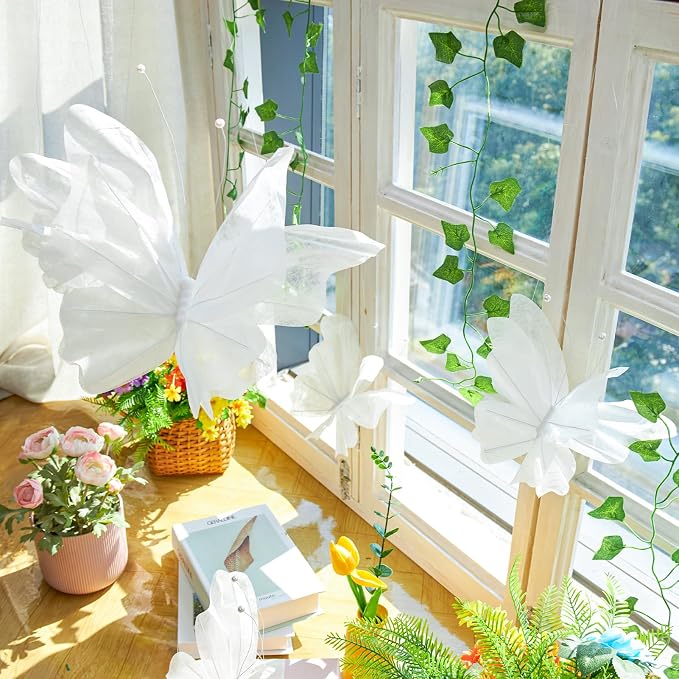 OBBOLO 3D Hanging Butterfly Decorations, Flower Garden Party Décor - Image 8