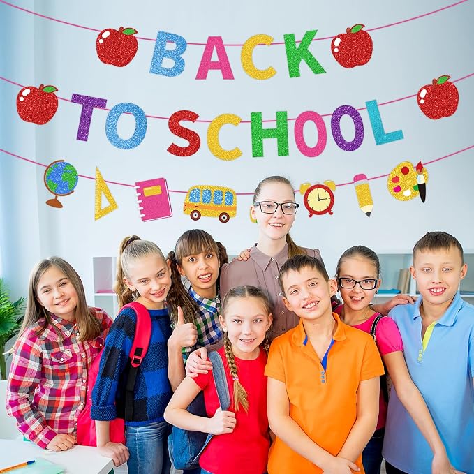 Back to School Banner Happy First Day of School Decorations Back to School - Image 7