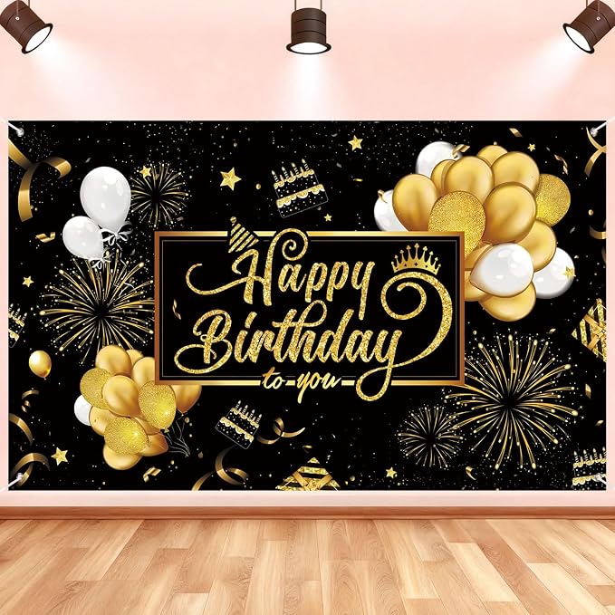 Happy Birthday Backdrop Banner, Happy Birthday Party Decorations Yard Sign by Unknown