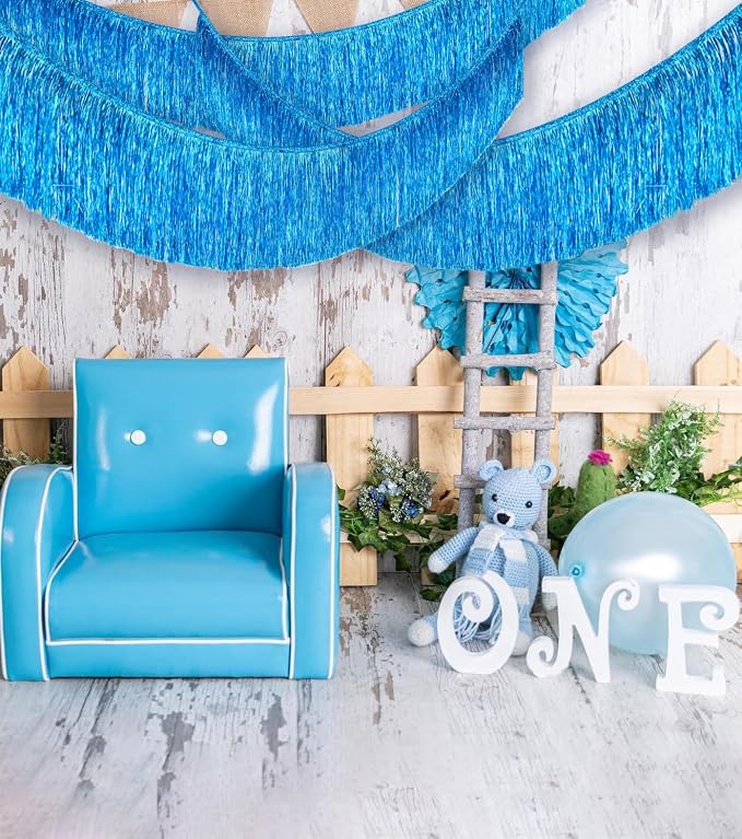 Denser Blue Fringe Banner Tinsel Tassel Garland Party Decor, 2 Pack | Shimmer - Image 6