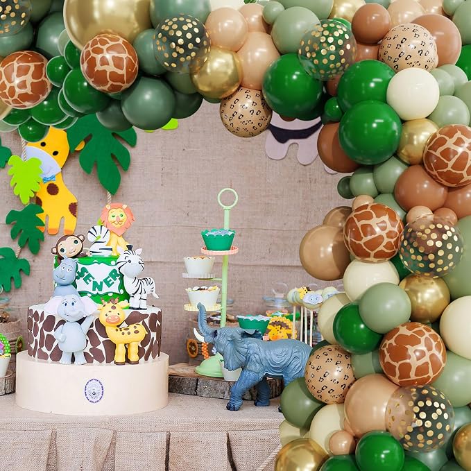 Ouddy Party 129Pcs Dark Green Balloons Different Sizes 18 12 10 5 Inch - Image 5