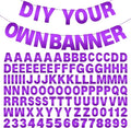 DIY Banner Kit with Letters Bright Purple Customizable Birthday Banners by mifengda