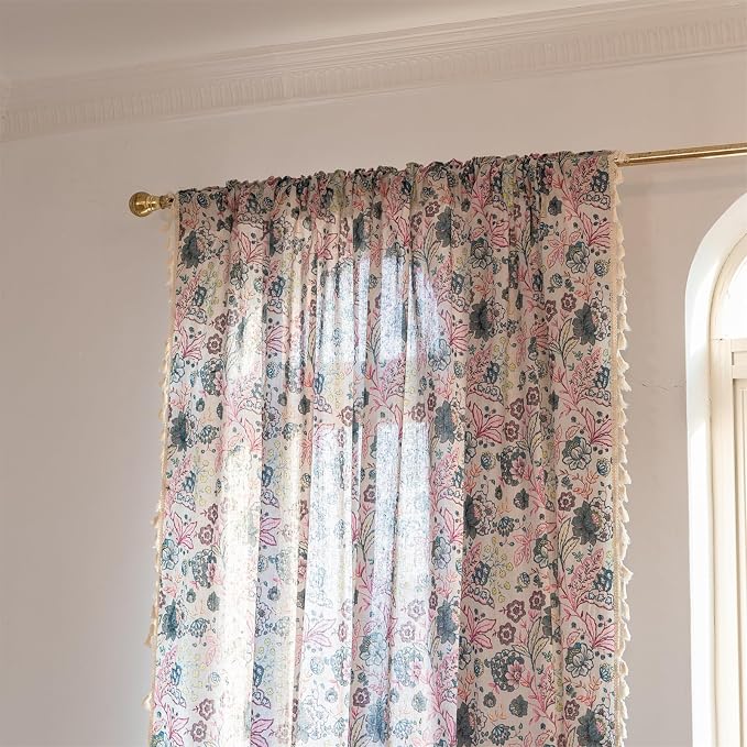 ENJOYBRIDAL Floral 96 Inch Curtains - Image 2