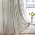 RoomTalks Sage Green Boho Farmhouse Curtains by RoomTalks
