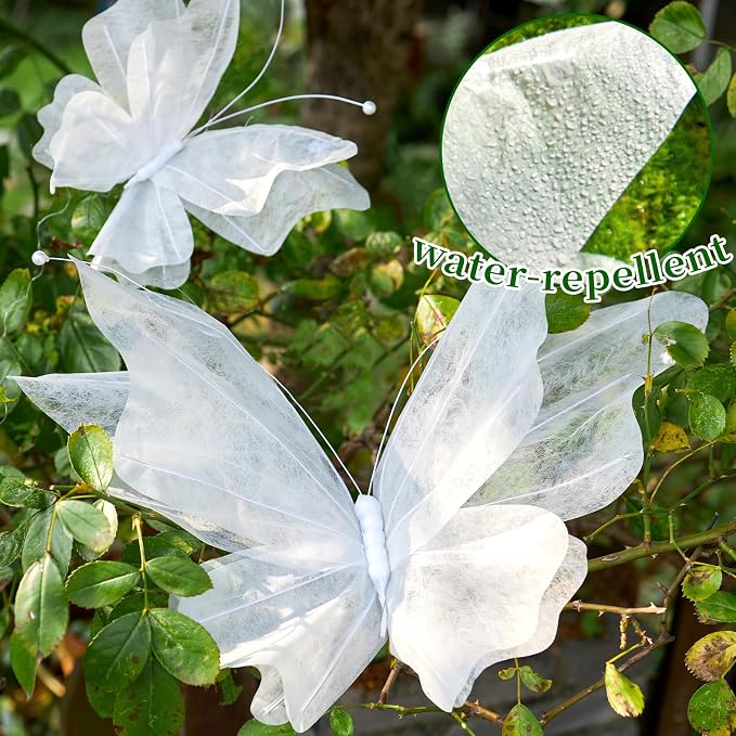 OBBOLO 3D Hanging Butterfly Decorations, Flower Garden Party Décor - Image 2