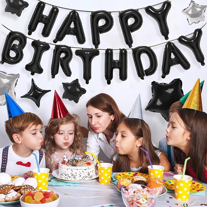 CANREVEL Happy Birthday Banner Decorations + 8Pcs Star Balloons, - Image 5