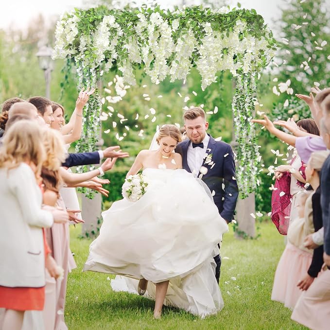 Findosom 5Pcs Total 36FT Wisteria Artificial Flowers Garland - Image 5