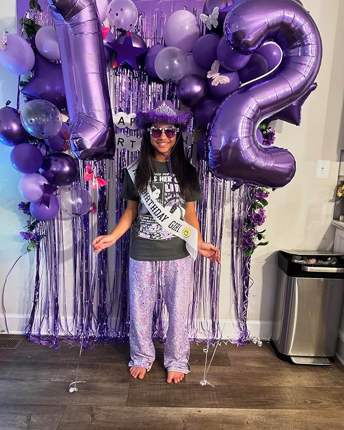 40 Inch Purple Number 5 Balloon Birthday Party Decorations - Image 9