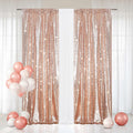 Eternal Beauty Rose Gold Sequin Backdrop Curtains, 2 Panels 2x8FT | 3mm Sparkle by EternalBeauty